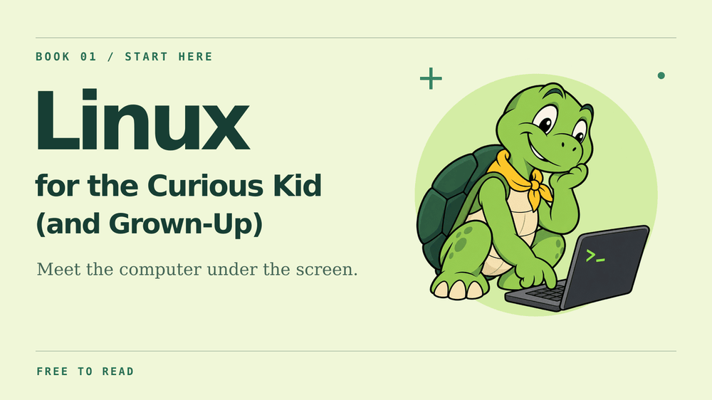 Book 1: Linux for the Curious Kid (and Grown-Up). Meet the computer under the screen.